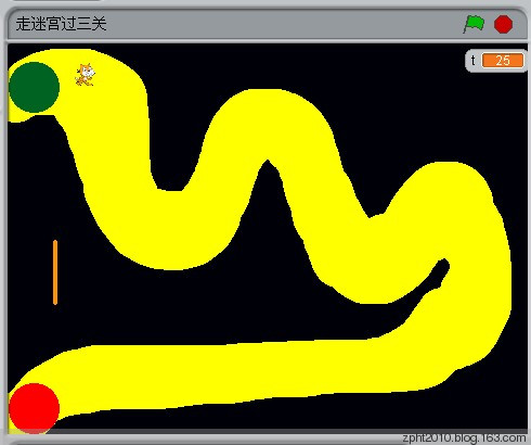 SCRATCH教学实例6——走迷宫，过三关 作者：海天老林图1