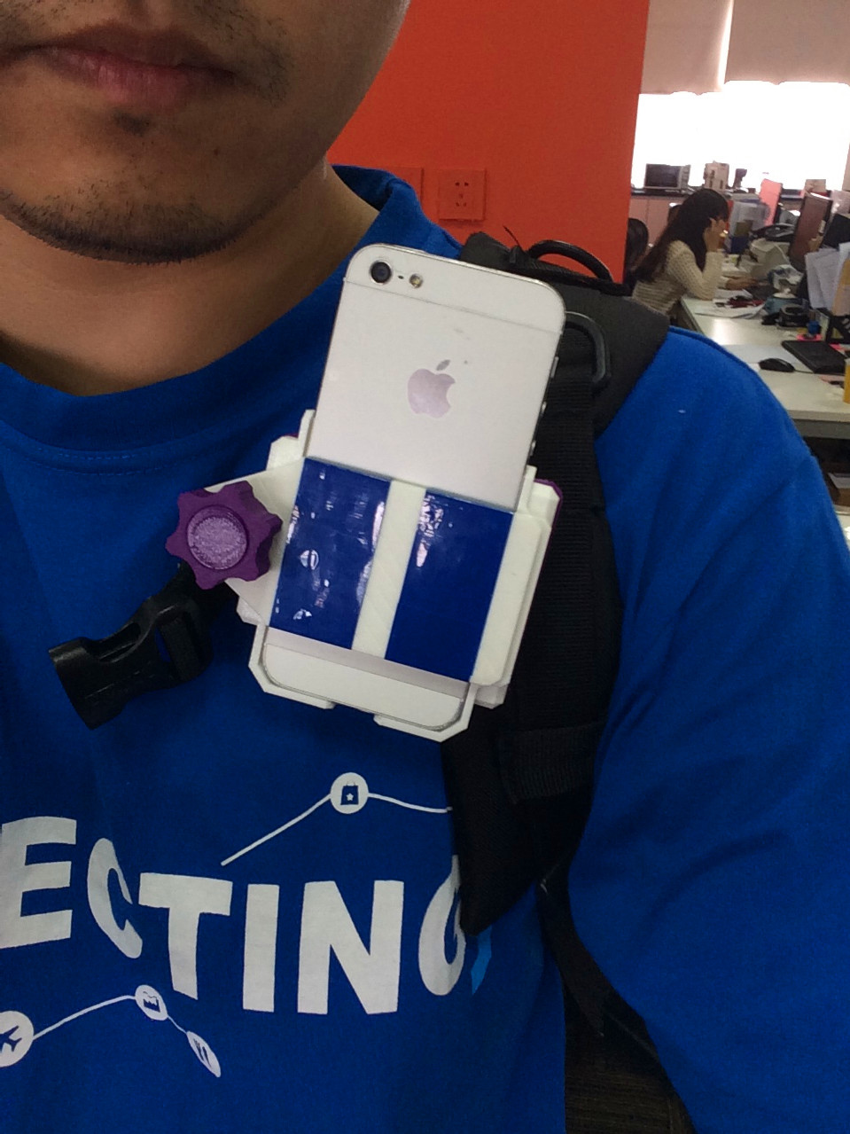 原创，3D打印 iPhone5S 手机外挂座，背包腰带外挂，视频拍摄图3