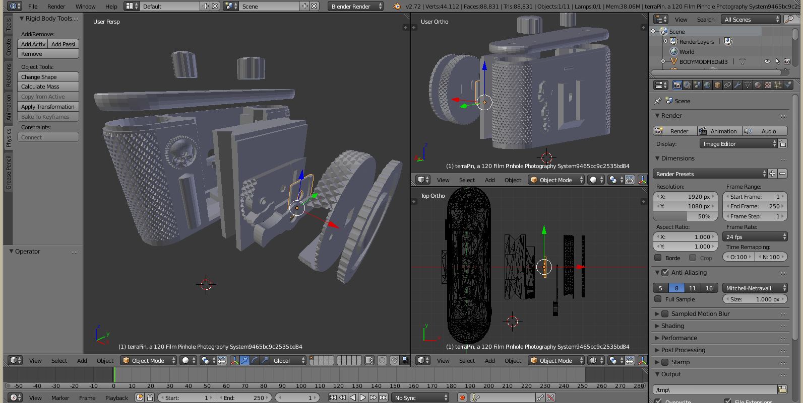 色迷迷3D打印彩虹针孔相机图1