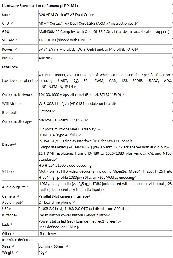 香蕉派 banana pi BPI-M1+开发板，板载WIFI图1