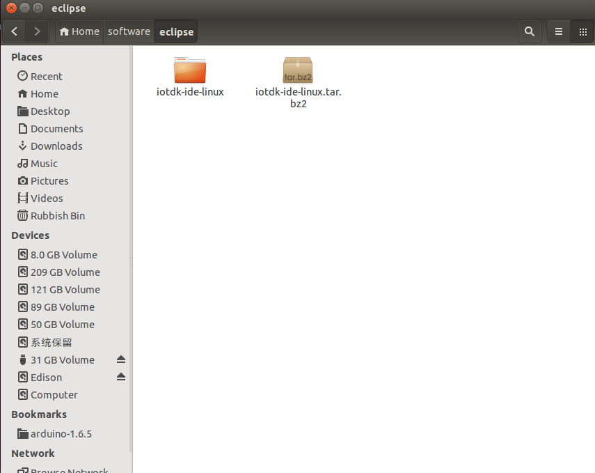 菜鸟入门edison系列（三）：Eclipse for linux 环境配置图1