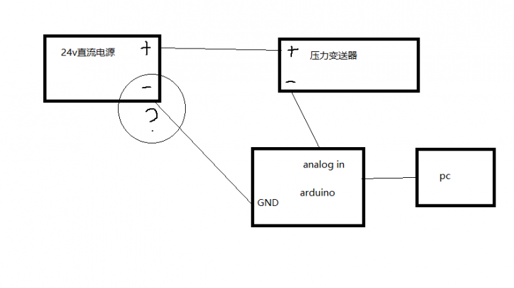 怎样将压力变送器与arduino相连接