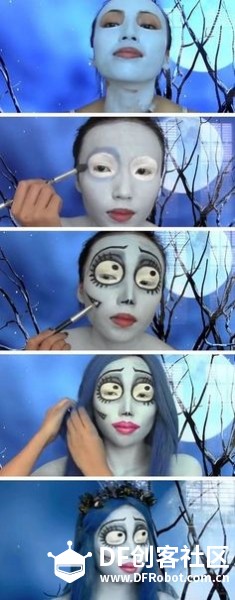 妹子过个节也这么拼！！！正确的万圣节化妆示范图5