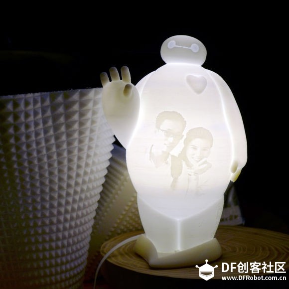 3D打印浮雕照片大白图1
