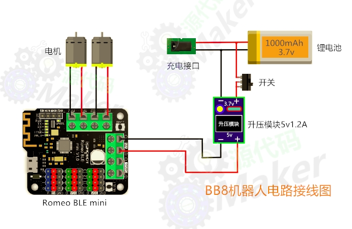 快上车，教你造一个BB-8机器人！图6