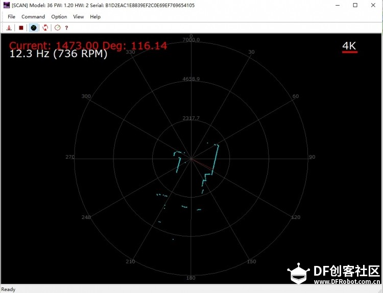 【开箱评测一】RPLIDAR A2在WIN下测试图8