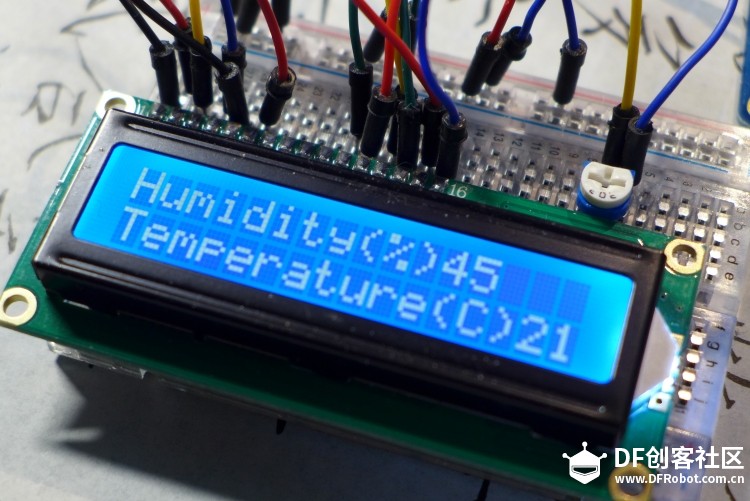零基础小白用Arduino和1602屏做的的电子温湿度计图2