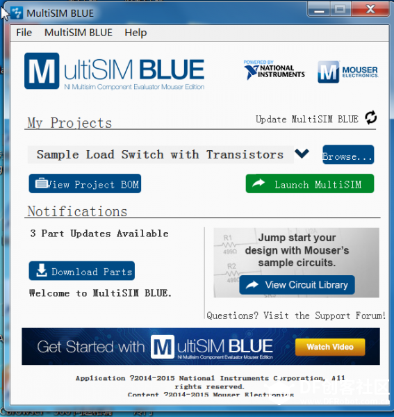 MultiSIM BLUE的简单测试图1