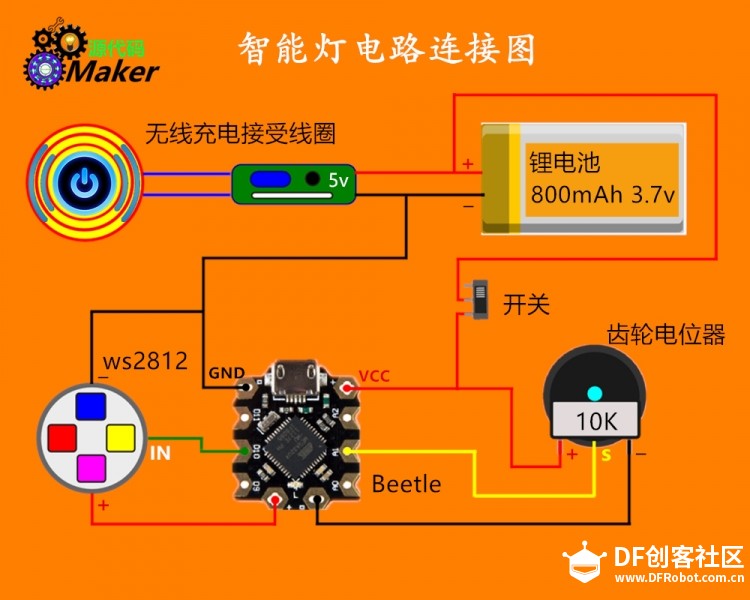 做一盏小巧的调色智能灯！图3
