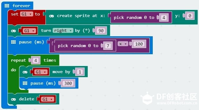 玩转micro:bit-设计点阵屏游戏（2）躲子弹初级设计图3