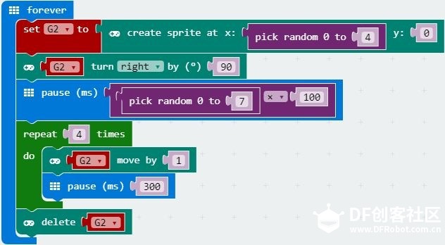 玩转micro:bit-设计点阵屏游戏（2）躲子弹初级设计图4