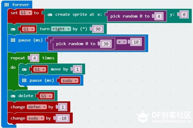 玩转micro:bit-设计点阵屏游戏(3)躲子弹初级设计增加得分...图3