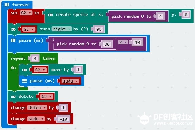 玩转micro:bit-设计点阵屏游戏(3)躲子弹初级设计增加得分...图4