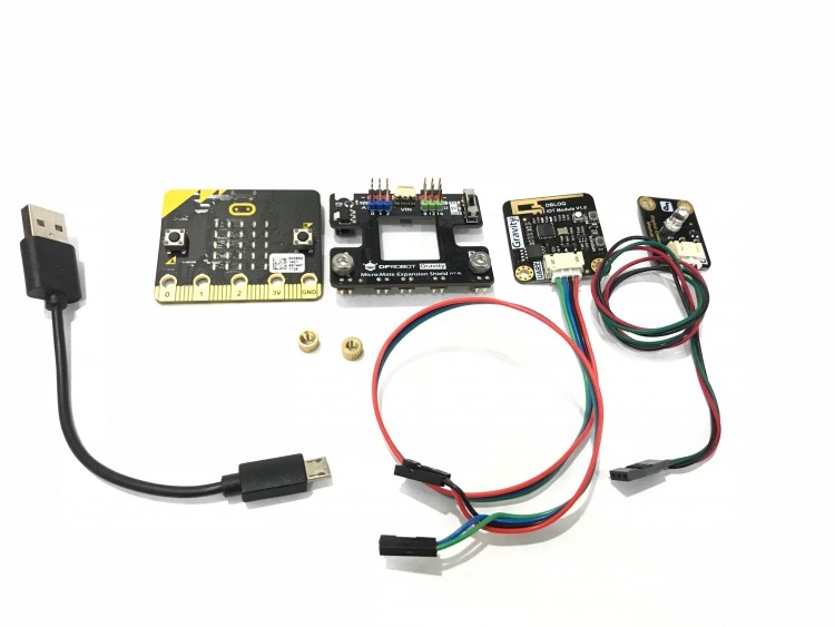 用micro:bit+OBLOQ检测环境光并控制LED亮灭图1