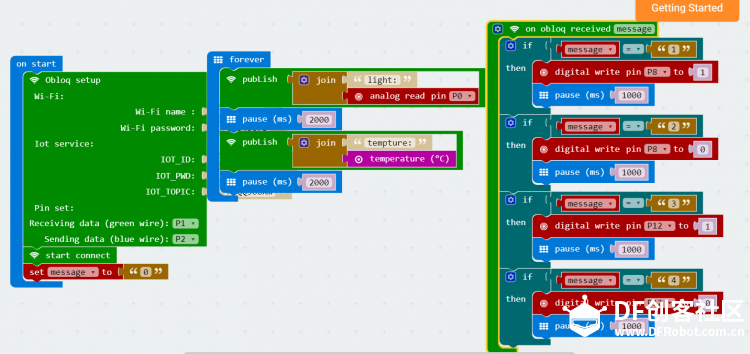 *【标题】microbit + OBLOQ 实现物联网数据互通（温度+光线）图8