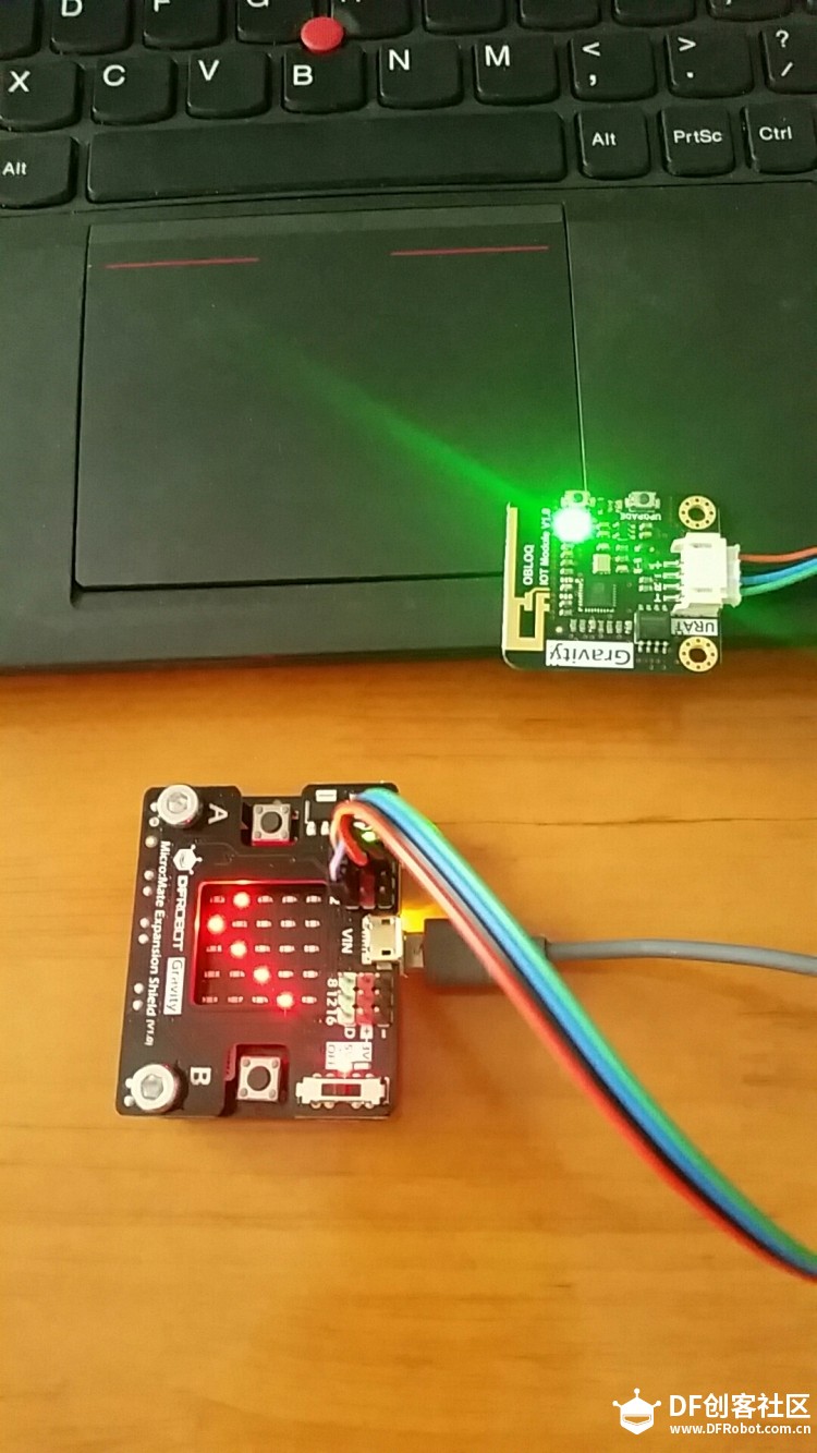 microbit + OBLOQ 实现环境温度远程监测图6