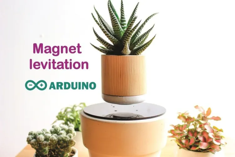 用arduino制作气体磁悬浮盆景图1