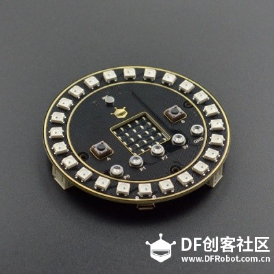 micro:bit环形RGB灯扩展板制作双功能彩色LED温度计图2