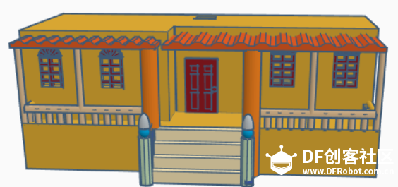 #DFRobot2018-创意作品：乡间别墅（3D）+门窗入侵防盗报警系统图11