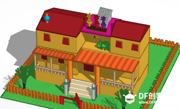 #DFRobot2018-创意作品：乡间别墅（3D）+门窗入侵防盗报警系统图21
