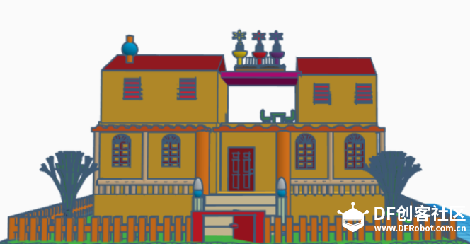 #DFRobot2018-创意作品：乡间别墅（3D）+门窗入侵防盗报警系统图20