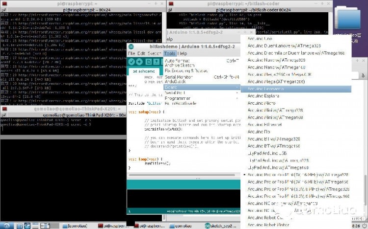 【试玩树莓派扩展板】小车拼装，bitlash-coder安装使用图12