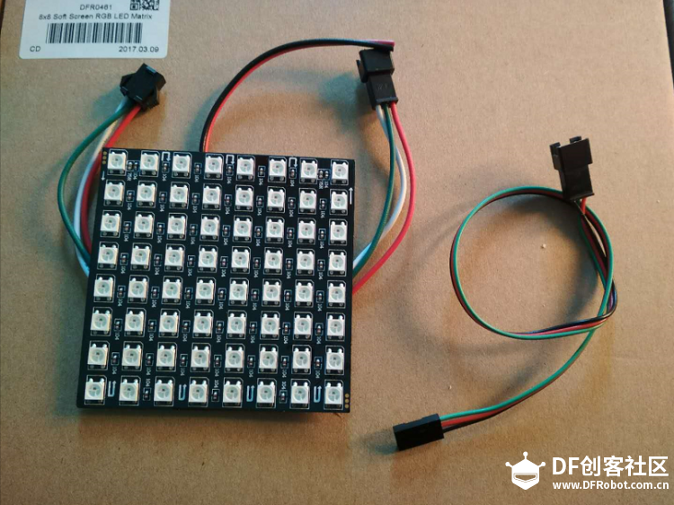 【掌控】8x8 RGB全彩LED柔性点阵屏，爱心献给DF图2