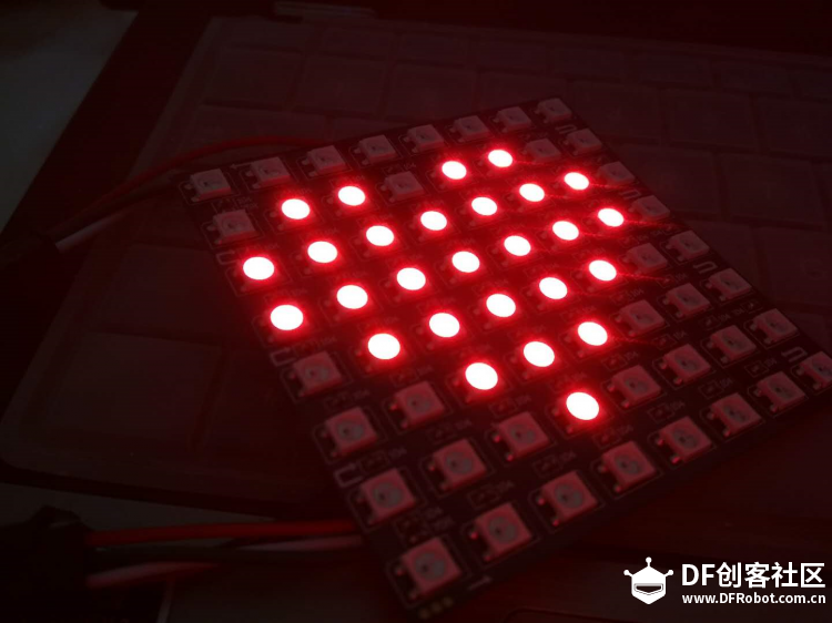 【掌控】8x8 RGB全彩LED柔性点阵屏，爱心献给DF图11