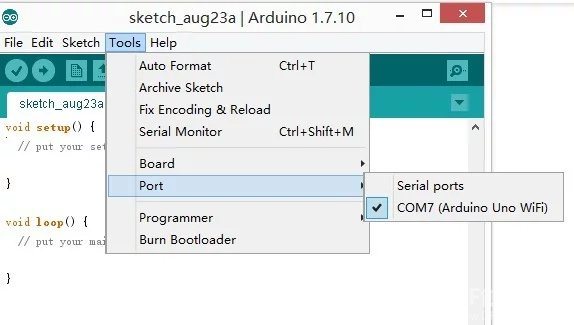 设置 Arduino UNO WiFi 端口（Port)图4
