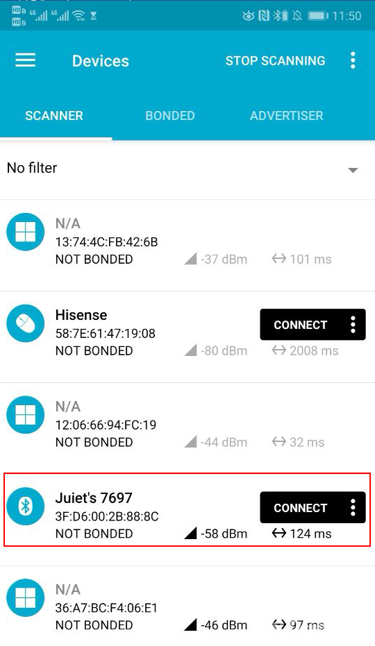手机使用nRF Connect对LinkIt 7697读写数据图5