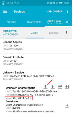 手机使用nRF Connect对LinkIt 7697读写数据图7