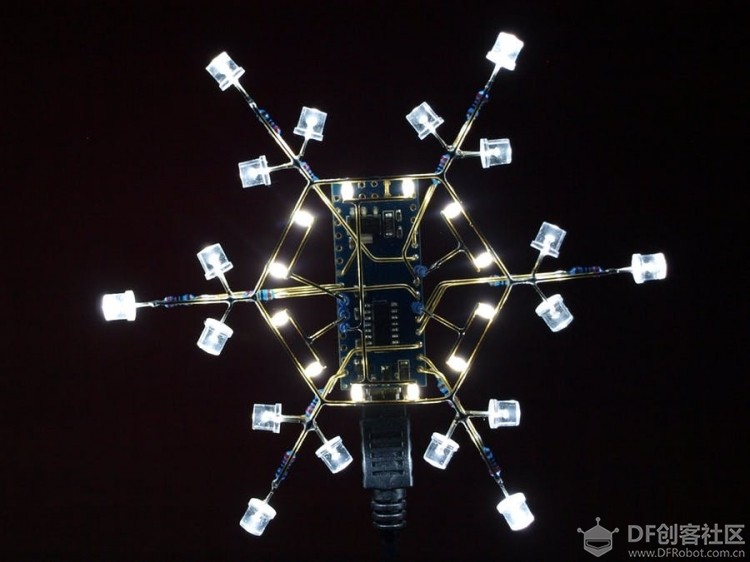 项目分享——arduino梦幻交互雪花2019图1