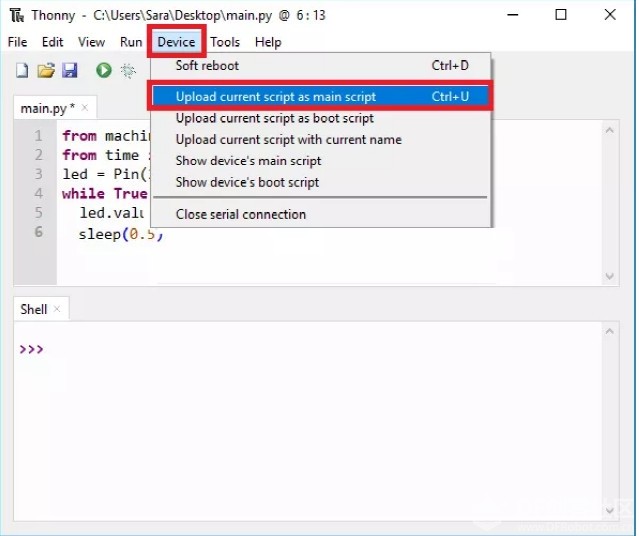 用ESP32+MicroPython+Thonny点亮WS2812灯带图8