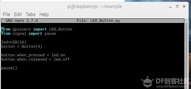 树莓派基础教程（二） 按钮点亮LED图2