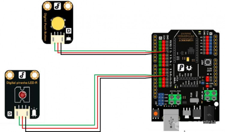 【Mind+】Arduino Uno入门  项目三  神奇的按钮图1