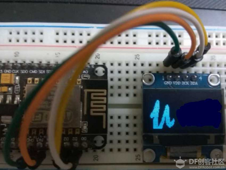 python控制esp8266的单片机并在oled上显示图案图2