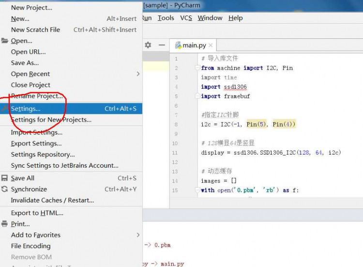 python控制esp8266的单片机并在oled上显示图案图9