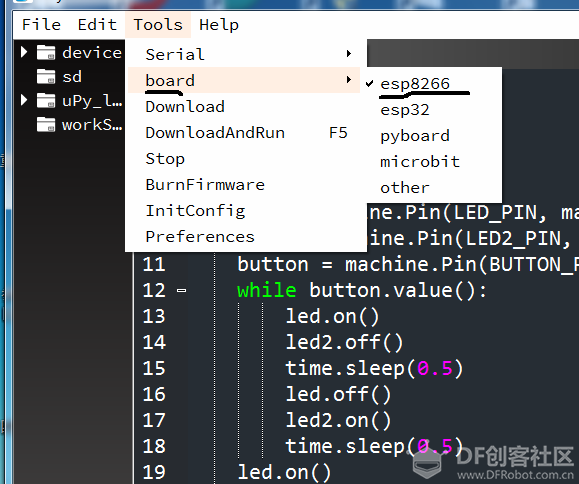 MicroPython 入坑之点亮两个LED图1