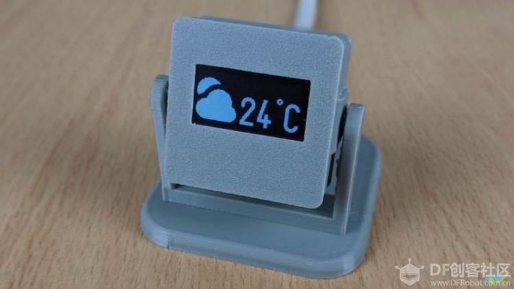 3D 打印的室内温度计，基于 Arduino 和 OLED 屏幕