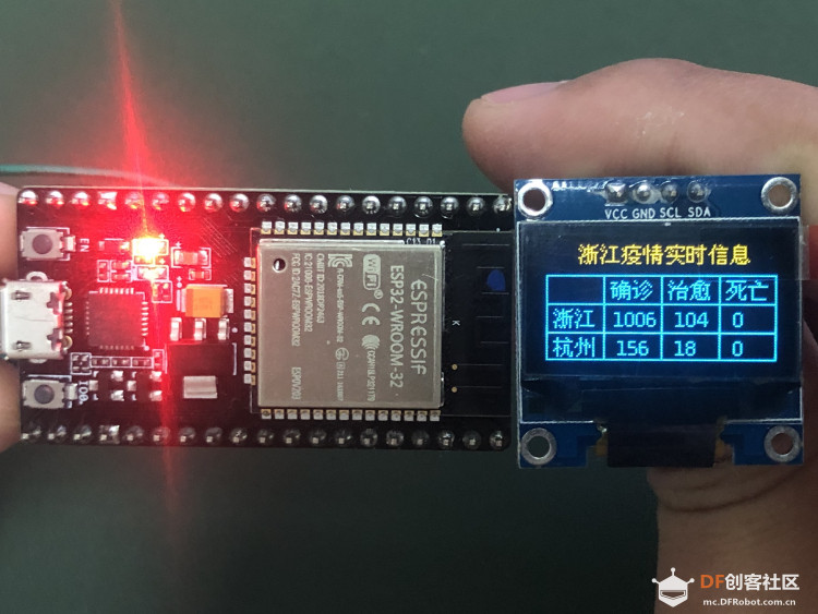 新冠肺炎疫情数据实时显示器 | ESP32轻松学图10