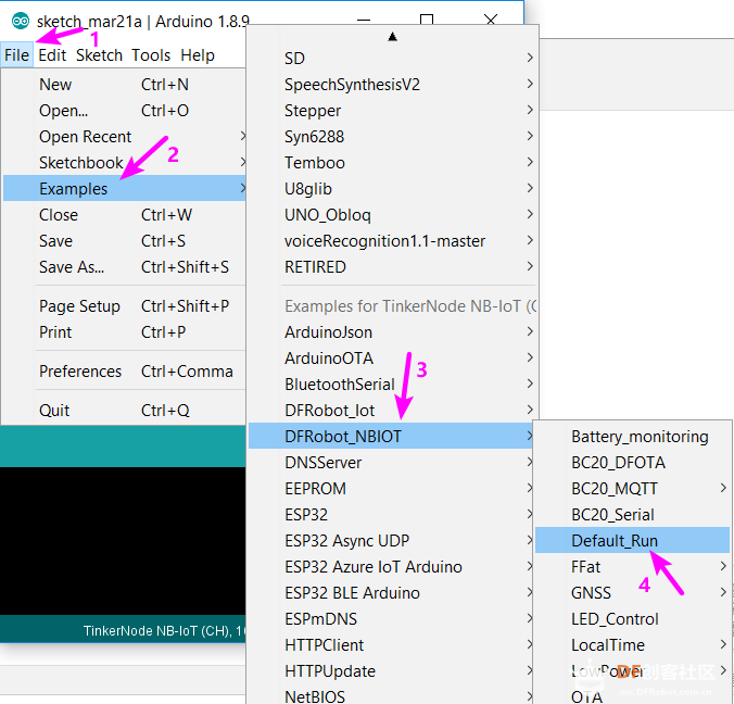 【TinkerNode NB-IoT 物联网开发板】测评(二)运行出厂默认...图1