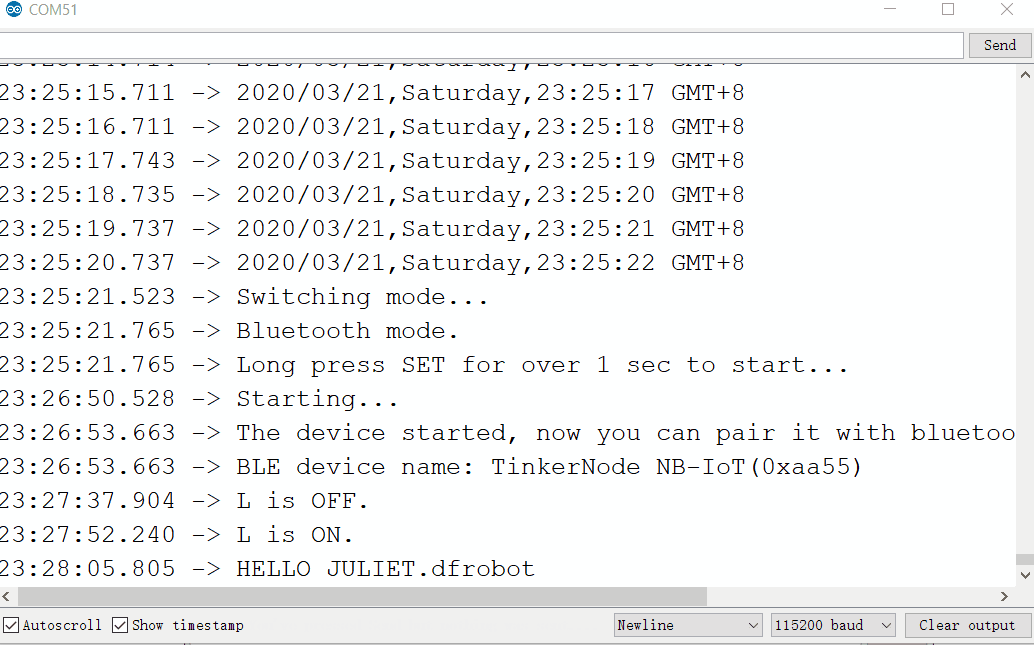 【TinkerNode NB-IoT 物联网开发板】测评(二)运行出厂默认...图5