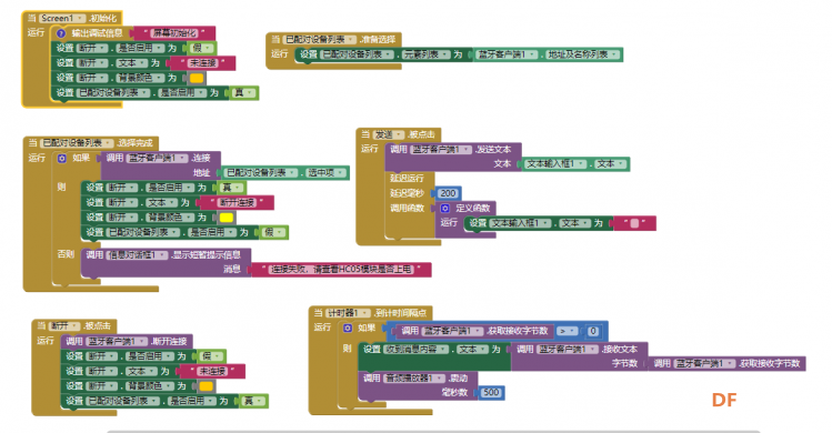 用图形化编程实现手机app通过蓝牙HC-05模块与Arduinor主控板...图4