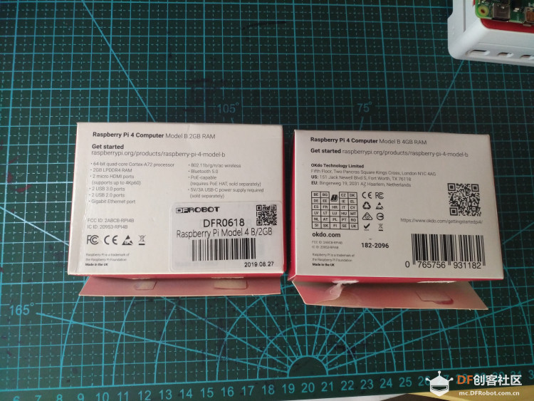 晒晒 树莓派4B  2G和4G版的小细节图3