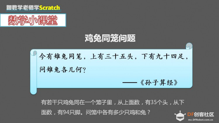 跟数学老师学Scratch | 12 鸡兔同笼问题图2