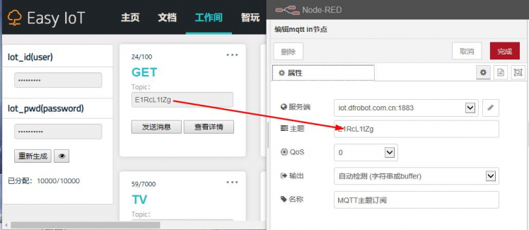 【智控万物】Node RED 树莓派物联网之MQTT(Easy Iot)图5