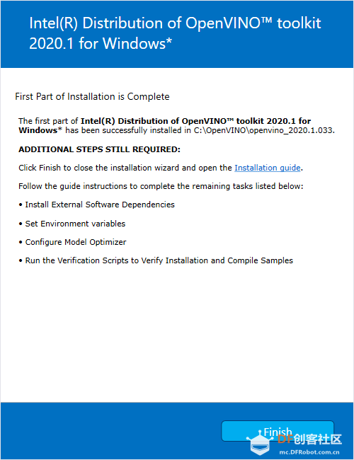 安装面向 Windows* 10 的英特尔® OpenVINO™ 工具 套件分发版图2
