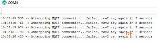 esp32-萤火虫.连不上阿里云mqtt.rc=2 try again in 5 sec...图1