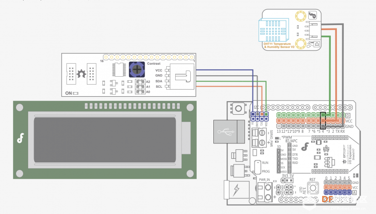 Arduino教程中级 项目九 实时温湿度检测器图3