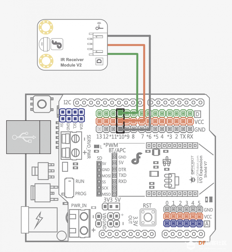 Arduino教程中级 项目十二 遥控灯图2